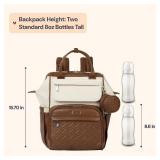 BabbleRoo Leather Diaper Bag Backpack, Multifunction Large Bags with Changing Pad & Stroller Straps & Pacifier Case, Unisex Stylish Travel Back Pack Nappy Changing Bag for Moms Dads (Coffee Cream) BabbleRoo Leather Diaper Bag Backpack, Multifunction Large Bags with Changing Pad & Stroller Straps & Pacifier Case, Unisex Stylish Travel Back Pack Nappy Changing Bag for Moms Dads (Coffee Cream)