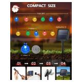 LORRYTE Multicolor Solar String Lights Outdoor, 2-Pack 100 LED 64FT Crystal Globe Solar Lights Outdoor Waterproof with 8 Lighting Modes, Easter Decorations for Xmas Tree Wedding Porch Party Patio LORRYTE Multicolor Solar String Lights Outdoor, 2-Pack 100 LED 64FT Crystal Globe Solar Lights Outdoor Waterproof with 8 Lighting Modes, Easter Decorations for Xmas Tree Wedding Porch Party Patio