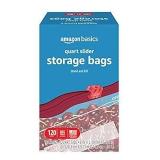 Amazon Basics Slider Quart Food Storage Bags, 120 Count (Previously Solimo) (B093X7TBT8) Amazon Basics Slider Quart Food Storage Bags, 120 Count (Previously Solimo) (B093X7TBT8)