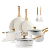 SENSARTE Nonstick Ceramic Cookware Set 16-Piece, Healthy Pots and Pans Set, Non-toxic Kitchen Cooking Set with Stay-Cool Handles, Silicone Utensils and Pot Protectors, PFAS/PTFE/PFOA Free SENSARTE Nonstick Ceramic Cookware Set 16-Piece, Healthy Pots and Pans Set, Non-toxic Kitchen Cooking Set with Stay-Cool Handles, Silicone Utensils and Pot Protectors, PFAS/PTFE/PFOA Free