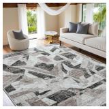 6X9 Area Rugs for Living Room Bedroom,Modern Abstract Large Carpet Washable Rugs 6X9 for Dining Room Office,Non Slip Gray Print Faux Wool Thin 6 by 9 Indoor Nursery Kids Home Pet & Child Friendly 6X9 Area Rugs for Living Room Bedroom,Modern Abstract Large Carpet Washable Rugs 6X9 for Dining Room Office,Non Slip Gray Print Faux Wool Thin 6 by 9 Indoor Nursery Kids Home Pet & Child Friendly