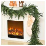 Jutom 1 PCS 6 ft Christmas Cedar Garland - Green Artificial Realistic Cedar Garland Faux Decoration for Table, Mantel, Wall Winter Holiday Party Jutom 1 PCS 6 ft Christmas Cedar Garland - Green Artificial Realistic Cedar Garland Faux Decoration for Table, Mantel, Wall Winter Holiday Party