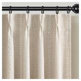 XOGUIBO Pinch Pleated Look Blackout Curtains 84 Inch Length, 2 Panels Linen Textured Boho Neutral Drapes for Living Room Bedroom Farmhouse Vintage Rustic Window Curtains with Hooks XOGUIBO Pinch Pleated Look Blackout Curtains 84 Inch Length, 2 Panels Linen Textured Boho Neutral Drapes for Living Room Bedroom Farmhouse Vintage Rustic Window Curtains with Hooks