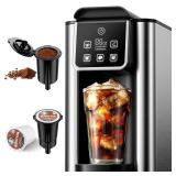 KIDISLE Hot & Iced Coffee Maker with Bold Setting, Single Serve Coffee Maker for K Cup and Grounds, 6-14 Oz Brew Sizes, 50 Oz Removable Water Tank, One Cup Coffee Machine with Reusable Filter, Black KIDISLE Hot & Iced Coffee Maker with Bold Setting, Single Serve Coffee Maker for K Cup and Grounds, 6-14 Oz Brew Sizes, 50 Oz Removable Water Tank, One Cup Coffee Machine with Reusable Filter, Black