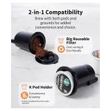 KIDISLE Hot & Iced Coffee Maker with Bold Setting, Single Serve Coffee Maker for K Cup and Grounds, 6-14 Oz Brew Sizes, 50 Oz Removable Water Tank, One Cup Coffee Machine with Reusable Filter, Black KIDISLE Hot & Iced Coffee Maker with Bold Setting, Single Serve Coffee Maker for K Cup and Grounds, 6-14 Oz Brew Sizes, 50 Oz Removable Water Tank, One Cup Coffee Machine with Reusable Filter, Black