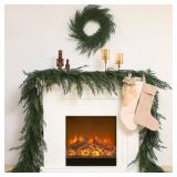 Jutom 1 PCS 6 ft Christmas Cedar Garland - Green Artificial Realistic Cedar Garland Faux Decoration for Table, Mantel, Wall Winter Holiday Party Jutom 1 PCS 6 ft Christmas Cedar Garland - Green Artificial Realistic Cedar Garland Faux Decoration for Table, Mantel, Wall Winter Holiday Party