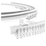 Ceiling Curtain Track â 5M Flexible Bendable White Ceiling Mount Rail for Room Divider, Shower, Bathroom, Drop Ceiling Installation Ceiling Curtain Track â 5M Flexible Bendable White Ceiling Mount Rail for Room Divider, Shower, Bathroom, Drop Ceiling Installation