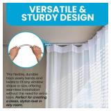 Ceiling Curtain Track â 5M Flexible Bendable White Ceiling Mount Rail for Room Divider, Shower, Bathroom, Drop Ceiling Installation Ceiling Curtain Track â 5M Flexible Bendable White Ceiling Mount Rail for Room Divider, Shower, Bathroom, Drop Ceiling Installation