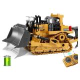 KIDMARKT Metal RC Bulldozer Toy for Kids | 9-Channel Remote Control Track-Type Tractor with Lights & Sounds, Realistic Construction Vehicle Toy for Boys Ages 3-12, Rechargeable Gift for Birthday 2026 KIDMARKT Metal RC Bulldozer Toy for Kids | 9-Channel Remote Control Track-Type Tractor with Lights & Sounds, Realistic Construction Vehicle Toy for Boys Ages 3-12, Rechargeable Gift for Birthday 2026