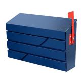 YOOBOX Wall Mount Mailbox for House Outside, Large Capacity Mailbox with Flag Drop Box, Galvanized Steel and Rust-Proof Metal Post Box, 15.74\'x9.84\'x4.33\', Blue, MD065 YOOBOX Wall Mount Mailbox for House Outside, Large Capacity Mailbox with Flag Drop Box, Galvanized Steel and Rust-Proof Metal Post Box, 15.74\'x9.84\'x4.33\', Blue, MD065