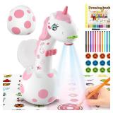 Drawing Projector for Kids: Unicorn Toys for Girls Years Old 3+,Art and Craft Kit, Art Sketch Projector Drawing & Tracing Include 96 Stencils & 12 Markers, Draw Gifts for Girls & Boys Drawing Projector for Kids: Unicorn Toys for Girls Years Old 3+,Art and Craft Kit, Art Sketch Projector Drawing & Tracing Include 96 Stencils & 12 Markers, Draw Gifts for Girls & Boys