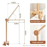 HI BABY MONMENT Crib Mobile Arm - Rotating Baby Mobile Hanger, Natural Beech Wood, Mobile Stand for Crib Nursery Decor, Perfect for Baby Girl or Boys HI BABY MONMENT Crib Mobile Arm - Rotating Baby Mobile Hanger, Natural Beech Wood, Mobile Stand for Crib Nursery Decor, Perfect for Baby Girl or Boys