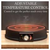 Moss & Stone 12â Electric Griddle Pan & Crepe Machine, Non-Stick Electric Crepe Maker with Adjustable Temperature, Includes Spreader & Spatula â Ideal for Pancakes, Blintzes & Tortillas Moss & Stone 12â Electric Griddle Pan & Crepe Machine, Non-Stick Electric Crepe Maker with Adjustable Temperature, Includes Spreader & Spatula â Ideal for Pancakes, Blintzes & Tortillas