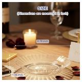 LOTUS GLASS Set of 6 Round Clear Glass Plate, 8.78 Inch Serving Plate, Vintage Embossed Dinnerware for Salad, Fruits, Snacks|Dishwasher, Microwave Safe Plates LOTUS GLASS Set of 6 Round Clear Glass Plate, 8.78 Inch Serving Plate, Vintage Embossed Dinnerware for Salad, Fruits, Snacks|Dishwasher, Microwave Safe Plates