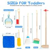 Wooden Kids Cleaning Set for Toddlers,8 Pieces Montessori Cleaning Toys with Kids Broom and Mop Set, Housework Pretend Play Toy Gift for Boys Girls Ages 3+ Wooden Kids Cleaning Set for Toddlers,8 Pieces Montessori Cleaning Toys with Kids Broom and Mop Set, Housework Pretend Play Toy Gift for Boys Girls Ages 3+