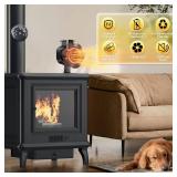 YOZISS Wood Stove Fan Heat Powered Fireplace Fan Non Electric,60° Oscillating Heat Powered Fan 6 Blades with Magnetic Thermometer, Thermal Fan for Wood Burning Stove YOZISS Wood Stove Fan Heat Powered Fireplace Fan Non Electric,60° Oscillating Heat Powered Fan 6 Blades with Magnetic Thermometer, Thermal Fan for Wood Burning Stove