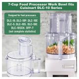 7 Cup FP-631AGTXT-1 with 4 Locking Tabs Complete Accessories Fits Cuisinart Food Processor Replacement Parts,Contain Bowl, DLC-117BGTXT1 Cover, DLC-118BGTXT1 Sleeve and DLC-120BGTX-1 Pusher, DLC-10 7 Cup FP-631AGTXT-1 with 4 Locking Tabs Complete Accessories Fits Cuisinart Food Processor Replacement Parts,Contain Bowl, DLC-117BGTXT1 Cover, DLC-118BGTXT1 Sleeve and DLC-120BGTX-1 Pusher, DLC-10