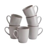 famiware Venus Coffee Mugs for 6, 14 oz Mug Set, Dringking Cup with Handle for Coffee, Tea, Cocoa, Milk, Ligth Gray famiware Venus Coffee Mugs for 6, 14 oz Mug Set, Dringking Cup with Handle for Coffee, Tea, Cocoa, Milk, Ligth Gray