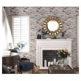 Brick Wallpaper Peel and Stick Wallpaper 17.3\'x590\' Grey and White 3D Brick Wallpaper Self Adhesive Vintage Wallpaper Removable Textured Contact Paper for Fireplace Kitchen Home Decoration Vinyl Brick Wallpaper Peel and Stick Wallpaper 17.3\'x590\' Grey and White 3D Brick Wallpaper Self Adhesive Vintage Wallpaper Removable Textured Contact Paper for Fireplace Kitchen Home Decoration Vinyl