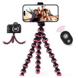 TalkWorks Flexible Tripod for iPhone, Android, Camera - Bendable Legs, Adjustable Stand Holder with Mini Wireless Remote for Selfies, Vlogging, Beauty/Makeup, Live Streaming/Recording - Pink TalkWorks Flexible Tripod for iPhone, Android, Camera - Bendable Legs, Adjustable Stand Holder with Mini Wireless Remote for Selfies, Vlogging, Beauty/Makeup, Live Streaming/Recording - Pink