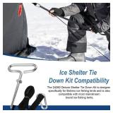 Ahuliao 24260 Shelter Tie Down Kit for Eskimo, Ice Fishing Shelter Anchors, Deluxe Ice Fishing Tent Anchors (2 Ice Fishing Tent Stakes & 2 Cam Straps with Carabiner Attachments) Ahuliao 24260 Shelter Tie Down Kit for Eskimo, Ice Fishing Shelter Anchors, Deluxe Ice Fishing Tent Anchors (2 Ice Fishing Tent Stakes & 2 Cam Straps with Carabiner Attachments)