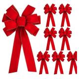 Iceyyyy 8 Pcs Large Christmas Bow-30.7\' x 10.6\' Christmas Golden Edged Red Velvet Bow-Christmas Tree Topper Ornament Bow for Xmas Home Wreath Decoration Iceyyyy 8 Pcs Large Christmas Bow-30.7\' x 10.6\' Christmas Golden Edged Red Velvet Bow-Christmas Tree Topper Ornament Bow for Xmas Home Wreath Decoration