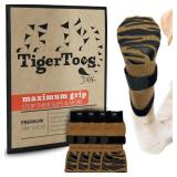 DOK TigerToes Premium Non-Slip Dog Socks for Hardwood Floors - Extra-Thick Grip That Works Even When Twisted - Prevents Licking, Slipping, and Great for Dog Paw Protection (Cool Caramel, Small) DOK TigerToes Premium Non-Slip Dog Socks for Hardwood Floors - Extra-Thick Grip That Works Even When Twisted - Prevents Licking, Slipping, and Great for Dog Paw Protection (Cool Caramel, Small)