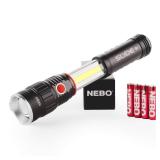 NEBO 300-Lumen LED Worklight Flashlight: Slyde+ Has a Strong Magnetic Base; Use as a Standard Flashlight or Slide to Open and Reveal the Best Work Light - Nebo 6525 NEBO 300-Lumen LED Worklight Flashlight: Slyde+ Has a Strong Magnetic Base; Use as a Standard Flashlight or Slide to Open and Reveal the Best Work Light - Nebo 6525