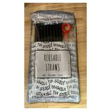 Fiesta First 10 EXTRA WIDE Long Reusable Black Hard Plastic Drinking Straws + Cleaning Brush - Fat Thick Large Jumbo Straws for Smoothies and Milkshakes - Black - Dishwasher Safe BPA Free Fiesta First 10 EXTRA WIDE Long Reusable Black Hard Plastic Drinking Straws + Cleaning Brush - Fat Thick Large Jumbo Straws for Smoothies and Milkshakes - Black - Dishwasher Safe BPA Free