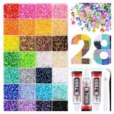 34000Pcs Resin Rhinestones with Tweezers for Bedazzling, Multicolor 3mm Crystal with 3Pcs 10ml B7000 Jewelry Glue for Bedazzled Nail Art Crafting Makeup 34000Pcs Resin Rhinestones with Tweezers for Bedazzling, Multicolor 3mm Crystal with 3Pcs 10ml B7000 Jewelry Glue for Bedazzled Nail Art Crafting Makeup