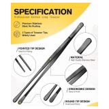 4 Pcs Fine Long Tweezer Tongs Professional Black, 12'' and 10'' Stainless Steel for Kitchen, Food, Cooking, Repairing, Sea food and BBQ 4 Pcs Fine Long Tweezer Tongs Professional Black, 12'' and 10'' Stainless Steel for Kitchen, Food, Cooking, Repairing, Sea food and BBQ