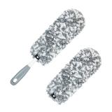Microfiber Duster with an Extra Washable and Reusable Duster Head, Microfiber Dusters for Household Cleaning, Gray Microfiber Duster with an Extra Washable and Reusable Duster Head, Microfiber Dusters for Household Cleaning, Gray