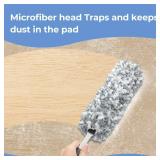 Microfiber Duster with an Extra Washable and Reusable Duster Head, Microfiber Dusters for Household Cleaning, Gray Microfiber Duster with an Extra Washable and Reusable Duster Head, Microfiber Dusters for Household Cleaning, Gray