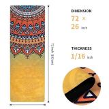 SNAKUGA Travel Yoga Mat, Non Slip Exercise Suede Mat with Carry Bag, All-Purpose Fitness Mat with High Density Anti-Tear Surface for Women, Ideal for Pilates Workout (72'' x 26'' x 1.5mm Thick) SNAKUGA Travel Yoga Mat, Non Slip Exercise Suede Mat with Carry Bag, All-Purpose Fitness Mat with High Density Anti-Tear Surface for Women, Ideal for Pilates Workout (72'' x 26'' x 1.5mm Thick)