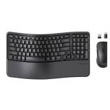 seenda Bluetooth Ergonomic Keyboard and Mouse, COE310 3 Multi-Device Connectivity, Rechargeable Wave Wireless Keyboard Mouse Combo, Compatible for Windows/macOS/PC/Laptop/MacBook/iPad - Black seenda Bluetooth Ergonomic Keyboard and Mouse, COE310 3 Multi-Device Connectivity, Rechargeable Wave Wireless Keyboard Mouse Combo, Compatible for Windows/macOS/PC/Laptop/MacBook/iPad - Black