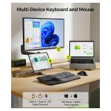 seenda Bluetooth Ergonomic Keyboard and Mouse, COE310 3 Multi-Device Connectivity, Rechargeable Wave Wireless Keyboard Mouse Combo, Compatible for Windows/macOS/PC/Laptop/MacBook/iPad - Black seenda Bluetooth Ergonomic Keyboard and Mouse, COE310 3 Multi-Device Connectivity, Rechargeable Wave Wireless Keyboard Mouse Combo, Compatible for Windows/macOS/PC/Laptop/MacBook/iPad - Black