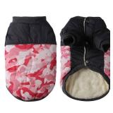 Vecomfy Fleece Lining Warm Dog Coats for Small Dogs Waterproof Puppy Jacket for Winter Pink Camo S Vecomfy Fleece Lining Warm Dog Coats for Small Dogs Waterproof Puppy Jacket for Winter Pink Camo S