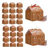 Gueevin 24 Pcs Large Christmas Gingerbread House Gift Boxes Xmas Cookie Packaging with 12 White & 12 Red Ribbons for Festive Holiday Treats & Party Favors(8.3 x 8.3 x 8.5 in) Gueevin 24 Pcs Large Christmas Gingerbread House Gift Boxes Xmas Cookie Packaging with 12 White & 12 Red Ribbons for Festive Holiday Treats & Party Favors(8.3 x 8.3 x 8.5 in)