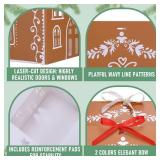 Gueevin 24 Pcs Large Christmas Gingerbread House Gift Boxes Xmas Cookie Packaging with 12 White & 12 Red Ribbons for Festive Holiday Treats & Party Favors(8.3 x 8.3 x 8.5 in) Gueevin 24 Pcs Large Christmas Gingerbread House Gift Boxes Xmas Cookie Packaging with 12 White & 12 Red Ribbons for Festive Holiday Treats & Party Favors(8.3 x 8.3 x 8.5 in)