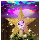 12.2 inch Gold Bethlehem Christmas Star Tree Topper Projector with RGB Rotatable Projector Lights Gold Star Projector Lights Tree Topper Plug in for Indoor Office Xmas New Year (1 Pattern,3m Cable) 12.2 inch Gold Bethlehem Christmas Star Tree Topper Projector with RGB Rotatable Projector Lights Gold Star Projector Lights Tree Topper Plug in for Indoor Office Xmas New Year (1 Pattern,3m Cable)