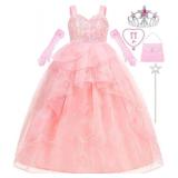 iTVTi Witch Dress for Girls Princess Glitter Pink Costumes Dress Up for Halloween Carnival Cosplay, Pink, 8-10 Years(Tag 160) iTVTi Witch Dress for Girls Princess Glitter Pink Costumes Dress Up for Halloween Carnival Cosplay, Pink, 8-10 Years(Tag 160)