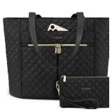 LOVEVOOK Laptop Bag for Women 17 inch,Diamond Quilted Work Tote Bags Womens Laptop Tote Bag Computer Shoulder Bags,Stylish Travel Tote Bags Laptop Purse Case Briefcase Handbag with Clutch Purse,Black LOVEVOOK Laptop Bag for Women 17 inch,Diamond Quilted Work Tote Bags Womens Laptop Tote Bag Computer Shoulder Bags,Stylish Travel Tote Bags Laptop Purse Case Briefcase Handbag with Clutch Purse,Black