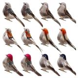 LWINGFLYER 12PCS Artificial Feathered Birds Decor 4inch Fake Bird Realistic Sparrow Covered Feathers Clip on Christmas Ornaments for Xmas Tree Decor Birthday Party Decoration Wreath Crafts LWINGFLYER 12PCS Artificial Feathered Birds Decor 4inch Fake Bird Realistic Sparrow Covered Feathers Clip on Christmas Ornaments for Xmas Tree Decor Birthday Party Decoration Wreath Crafts