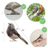 LWINGFLYER 12PCS Artificial Feathered Birds Decor 4inch Fake Bird Realistic Sparrow Covered Feathers Clip on Christmas Ornaments for Xmas Tree Decor Birthday Party Decoration Wreath Crafts LWINGFLYER 12PCS Artificial Feathered Birds Decor 4inch Fake Bird Realistic Sparrow Covered Feathers Clip on Christmas Ornaments for Xmas Tree Decor Birthday Party Decoration Wreath Crafts