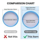 (6-Pack) Calvana 53mm Reusable Water Jug Caps, Lids for 3 and 5 Gallon Water Jug, Water Bottle Cover Screw Top, Compatible with American Maid Plastic Water Bottles and Jugs Ranging, PP Material, Blue (6-Pack) Calvana 53mm Reusable Water Jug Caps, Lids for 3 and 5 Gallon Water Jug, Water Bottle Cover Screw Top, Compatible with American Maid Plastic Water Bottles and Jugs Ranging, PP Material, Blue