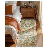 RELEANY Area Rugs 2'x6' Runner Rug Non Slip Washable for Kitchen Hallway Bedroom Beside Laundry Room Bathroom Rug, Floor Carpet, Brick Red Rust Neutral Brown Burnt Orange Green RELEANY Area Rugs 2'x6' Runner Rug Non Slip Washable for Kitchen Hallway Bedroom Beside Laundry Room Bathroom Rug, Floor Carpet, Brick Red Rust Neutral Brown Burnt Orange Green