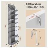 Yecaye Over the Door Shoe Organizer Hanging with Large Pockets, 8 Tier Back of Door Storage for Nursery, Closet and Bathroom, Partition Behind Door Organizers Shelf with Baby Clothes (1 Pack, Grey) Yecaye Over the Door Shoe Organizer Hanging with Large Pockets, 8 Tier Back of Door Storage for Nursery, Closet and Bathroom, Partition Behind Door Organizers Shelf with Baby Clothes (1 Pack, Grey)