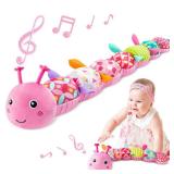 Sumobaby Infant Baby Musical Stuffed Animal Toys for 0-3-6-12 Months,Multi Sensory Toys with Crinkle and Rattles, Tummy Time Toys for Newborn Boys Girls, Caterpillar, Pink Sumobaby Infant Baby Musical Stuffed Animal Toys for 0-3-6-12 Months,Multi Sensory Toys with Crinkle and Rattles, Tummy Time Toys for Newborn Boys Girls, Caterpillar, Pink