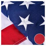 American Flag for Outside 4x6 Ft - TearProof Series Outdoor Use US Flags - Long Lasting, Fade Resistant - Thick Spun Polyester USA Banner - High Wind United States Flag - Embroidered Stars, Sewn Strip American Flag for Outside 4x6 Ft - TearProof Series Outdoor Use US Flags - Long Lasting, Fade Resistant - Thick Spun Polyester USA Banner - High Wind United States Flag - Embroidered Stars, Sewn Strip