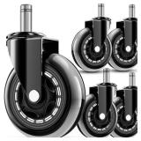 RidRed Office Chair Wheels - Replacement Rubber Wheels - Universal Fit 3 Inch Casters, Heavy-Duty Chair Casters, Noise Free, Fits 98% Chair, for All Floor (5) RidRed Office Chair Wheels - Replacement Rubber Wheels - Universal Fit 3 Inch Casters, Heavy-Duty Chair Casters, Noise Free, Fits 98% Chair, for All Floor (5)